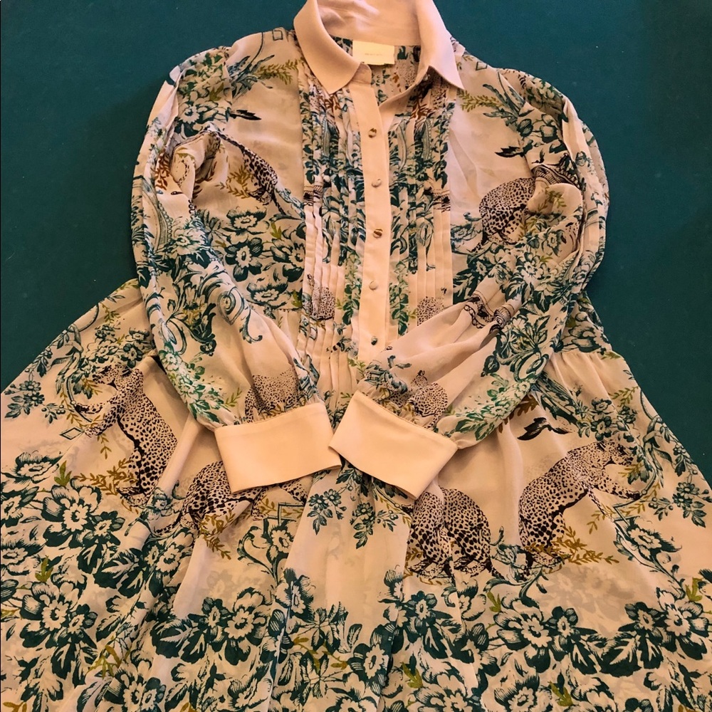 Anthropologie Maeve Ria Leopard Dress